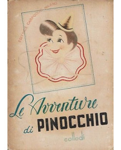 Collodi:le Avventure di Pinocchio illustrato da Corbella ed.Carroccio 1947 A75