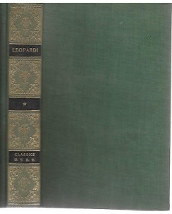Giacomo Leopardi: Poesie vol. I ed. UTET 1948 A62