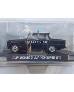 ALFA ROMEO GIULIA 1600 Super blu Carabinieri Die Cast 1:43 scatola De Agostini