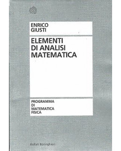 E.Giusti:elementi di analisi matematica ed.Bollati B. sconto 50% B16
