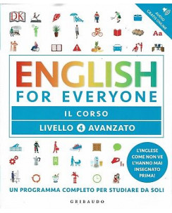English for everyone corso liv.4 avanzato ed.Gribaudo NUOVO sconto 50% B17