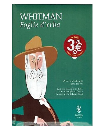 Whitman: Foglie d'erba ed. Newton Compton NUOVO SCONTO 50% B05