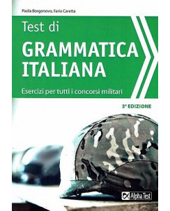 Borgonovo:test grammatica italiana concorsi militari3 ed.Alpha  sconto 50% B19