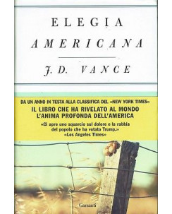 J.D.Vance: Elegia Americana ed.Garzanti sconto 50% B20
