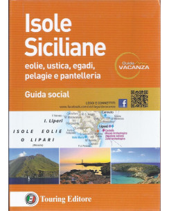 Isole Siciliane:Eolie,Ustica,Egadi,Pelagie ed.Touring NUOVO sconto 50% B16