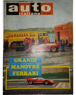 Auto Italiana A.50 N. 51 Dic 1969 Ferrari 512,Andretti McLaren ed.Mazzocchi FF19