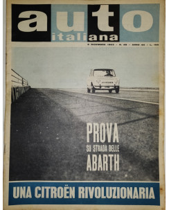 Auto Italiana A.44 N. 49 Dic 1963 Abarth 1150, Porche GT 904 ed.Mazzocchi FF19