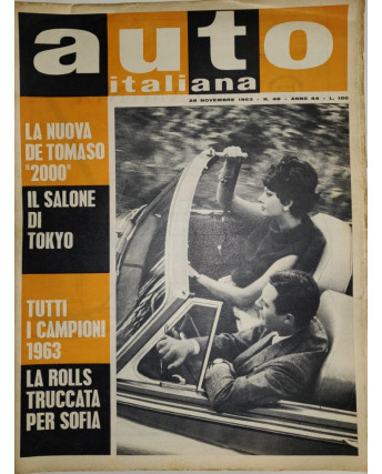 Auto Italiana A.44 N. 48 Nov 1963 De Tommaso 2000, Rolls Royce ed.Mazzocchi FF19