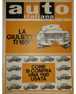 Auto Italiana A.44 N. 28 Lug 1963 Giulietta TI 1600 ed.Mazzocchi FF19