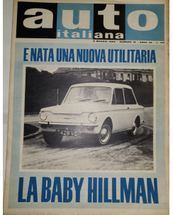 Auto Italiana A.44 N. 19 Mag 1963 Baby Hillman, G.P. Siracusa ed.Mazzocchi FF19