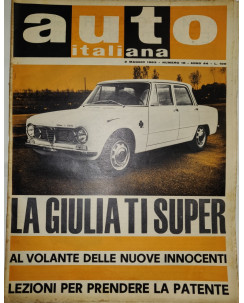 Auto Italiana A.44 N. 18 Mag 1963 Giulia TI Super, Innocenti ed.Mazzocchi FF19