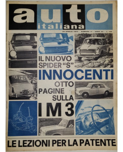 Auto Italiana A.44 N. 17 Apr 1963 Spider S Innocenti, IM 3 ed.Mazzocchi FF19