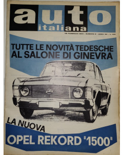 Auto Italiana A.44 N.  9 Feb 1963 Opel Rekord 1500, Ginevra ed.Mazzocchi FF19