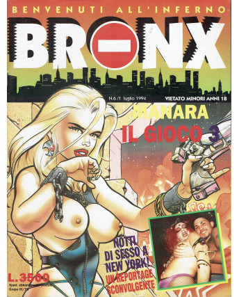 Bronx  6 lug. 1994 il gioco 3 notti New York di Manara ed. Nuova Frontiera FU02