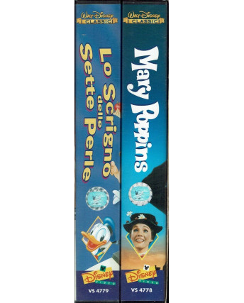 032 VHS Cofanetto:Mary Poppins/Lo scrigno delle Sette Perle -Walt Disney VJ 0004