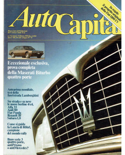 AutoCapital N. 1 Gen 1984 Maserati Biturbo, Alfa 33, Audi 80 ed.Corriere Sera 