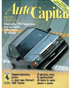 AutoCapital N. 6 Giu 1984 Ferrari 208 Turbo,Mercedes 190 Super ed.Corriere Sera 