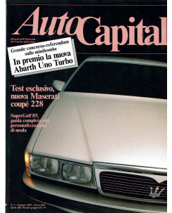 AutoCapital N. 1 Gen 1985 Abath Uno Turbo, Maserati Coupè 228 ed.Corriere Sera