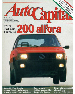 AutoCapital N. 4 Apr 1985 Fiat Uno Turbo, Ford Scorpio ed.Corriere Sera