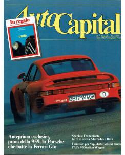 AutoCapital N. 9 Set 1985 Porsche 959, Ferrari GTO, Alfa 90 ed.CorriereSera