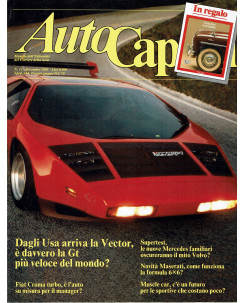 AutoCapital N.12 Dec 1985 Vector W2/4, Fiat Croma Turbo ed.Corriere Sera