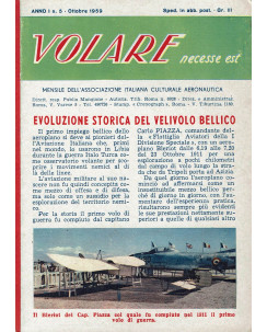 P1 Rivista Volare necesse est Anno 1 n. 5 Ott 1959 Bleriot, Carlo Piazza