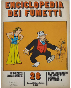 Enciclopedia dei fumetti n.26 Newlyweds Arcibaldo e Pietrolina ed.Sansoni FU02