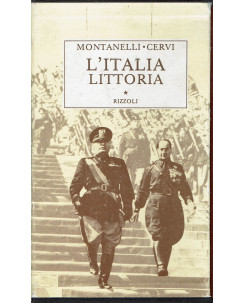 Montanelli, Cervi:L'Italia Littoria con cofanetto ed.Rizzoli A90