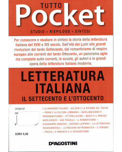 Tutto Pocket:Letteratura Italiana ed.Deagostini NUOVO Sconto B19