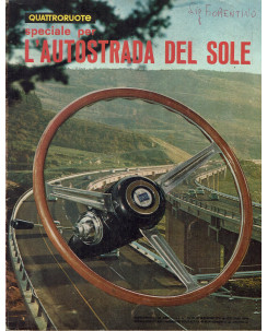 Quattroruote speciale per L'Autostrada del Sole 106 Bis 1954 ed.Domus FF05
