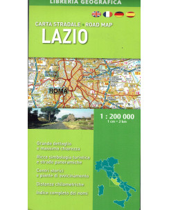Carta stradale Road Map:LAZIO ed.Geografica Nuovo Sconto B45