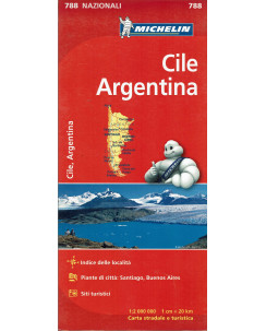 788 Nazionali:Cile Argentina guida turistica ed.Michelin Nuovo Sconto B15