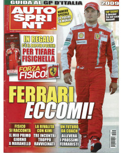 Auto Sprint n. 36 del 2009: Giancarlo Fisichella, Ferrari, Fisico, Kimi