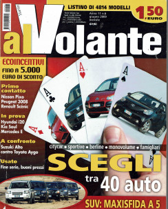Al Volante n. 6 Anno XI Giu 2009 Nissa Pixo, Peugeot 3008, Renault Scénic