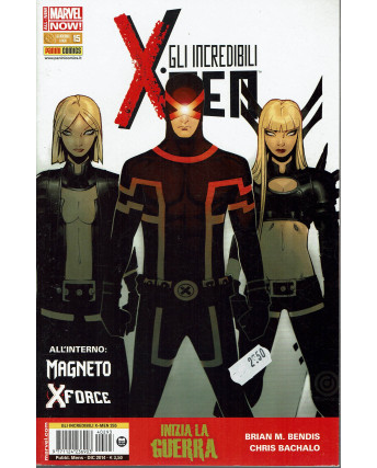 Gli Incredibili X Men n.293 Marvel Now 15 Inizia la guerra ed.Panini