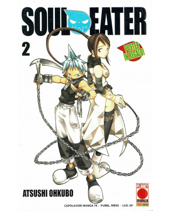 Soul Eater n. 2 di Atsushi Ohkubo prima edizione con POSTER ed.Planet Manga