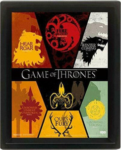 Games of Thrones WINTER COMING Collage Poster 3D 25,4 x 20,3 cm Gd26