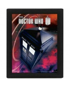 DOCTOR WHO (FLYING TARDIS) poster lenticolare cornice 3D Pyramid 20 x 25 cm Gd26