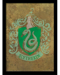 Harry Potter Slytherin Crest - con Cornice 30 x 40 Ufficiale Stampa Gd27
