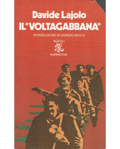 Davide Lajolo: Il Voltagabbana 1a ed. BUR 1981 [di resa] A98