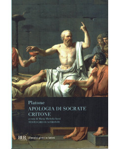 Platone : Apologia di Socrate Critone testo greco a fronte ed.BUR A05