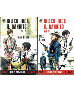 I Nuovi Sonzogno n.185/186 M.Brand: Black Jack il bandito 1 e 2 COVER Crepax A97