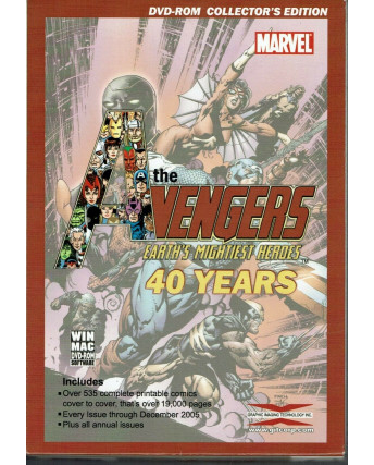  40 Years Of Avengers Earth's Mightiest Heroes DVD ROM Collectors Edition Nuovo