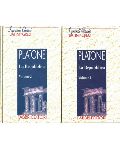 Classici Latini e Greci: Platone la repubblica vol.1 e 2 ed.Fabbri A90