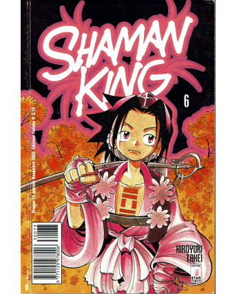 Shaman King n.  6 di Hiroyuki Takei 1a ed.Star Comics  