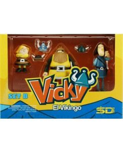 VICKY el VIKINGO set B SD toys NUOVO BOX 3 FIGURE Halvar Snorre Tjure Gd29