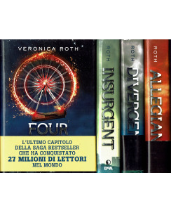 Veronica Roth: saga DIVERGENT 4 romanzi copertina RIGIDA ed.DEA NUOVO B24