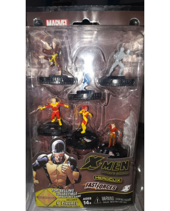X-MEN XAVIER SCHOOL FAST FORCES Heroclix 6 figures 4 cm circa 14+ Marvel Gd06
