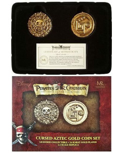 Pirates of the Caribbean CURSED AZTEC GOLD COIN SET Disney Gd26