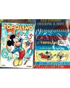 Topolino n.3392 blisterato gadget calendario 2021 Ziche ed. Panini